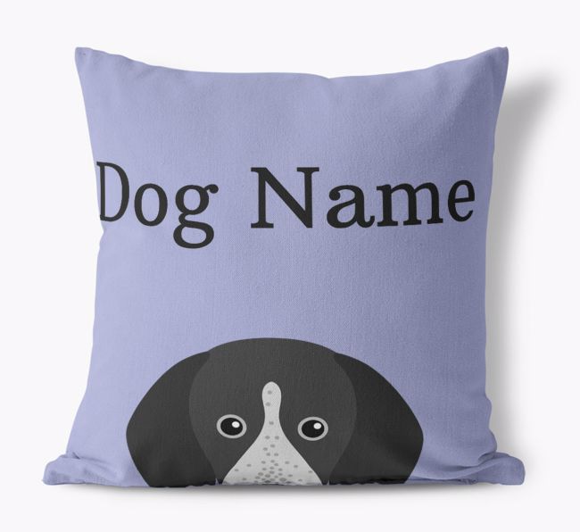 {dogsName}'s Icon & Name: Personalized {breedFullName} Canvas Pillow